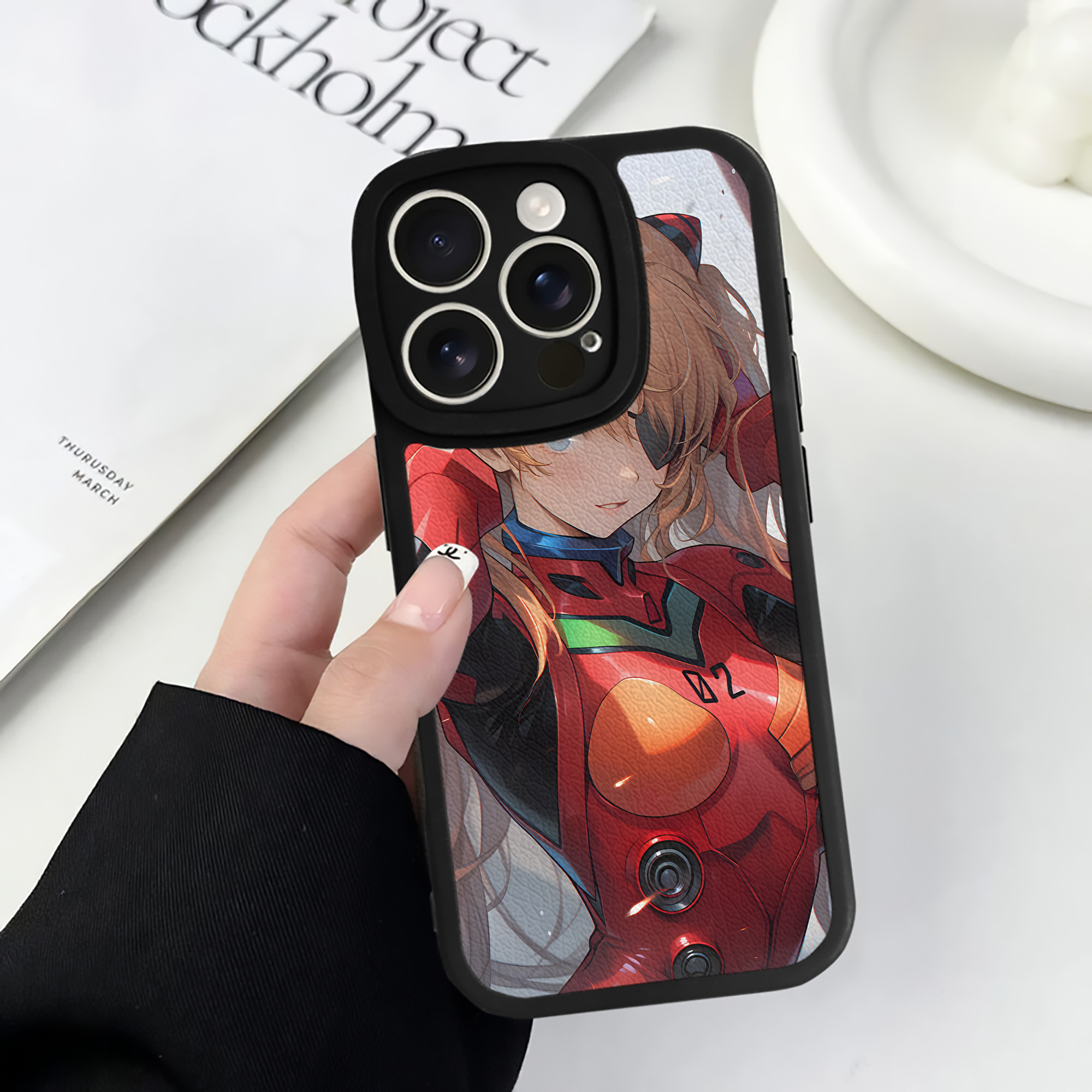 （画像用） EVA 新世紀エヴァンゲリオン 【iPhone 16シリーズ対応】シリコンスマホケース（レザー調） 材質：シリコン